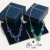 Semicollar Reversible Gota Lapislazuli y Turquesa