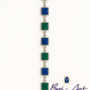 Pulsera Matrizada con Lapislazuli y Malaquita