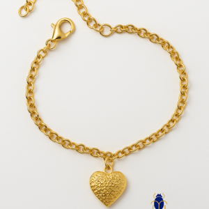 Pulsera enchapada en oro de 18k Porta Corazón